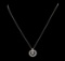 Roberto Coin 0.71 ctw Diamond And Ruby Pendant & Chain - 18KT White Gold