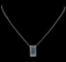 1.20 ctw Diamond Pendant With Chain - 18KT White Gold