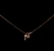 0.12 ctw Diamond Lock and Key Pendant With Chain - 14KT Rose Gold
