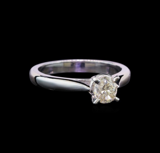 14KT White Gold 0.80 ctw Oval Cut Diamond Solitaire Ring