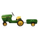 Vintage John Deere Tractor Trailer Ride On Toy