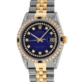 Rolex Two-Tone 1.65 ctw Diamond and Sapphire DateJust Men's Watch