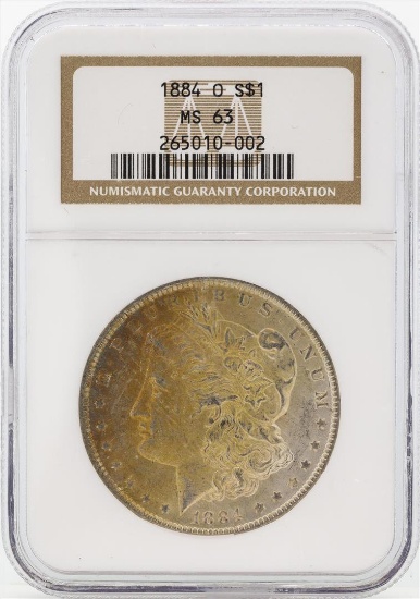 1884-O $1 Morgan Silver Dollar Coin NGC MS63 Great Toning