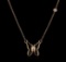 14KT Rose Gold 0.03 ctw Diamond Butterfly Necklace