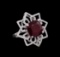 14KT White Gold 11.02 ctw Ruby and Diamond Ring