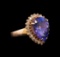 14KT Rose Gold 6.11 ctw Tanzanite and Diamond Ring