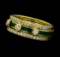 0.53 ctw Diamond Band With Insert - 18KT Yellow Gold