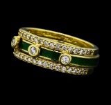 0.53 ctw Diamond Band With Insert - 18KT Yellow Gold