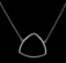 CZ Triangle Pendant Necklace - 925 Silver