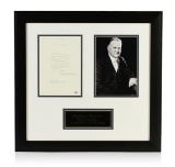 Herbert Hoover Signed Letter Display PSA Certified