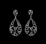 2.19 ctw Diamond Earrings - 14KT White Gold