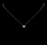 0.33 ctw Diamond Pendant And Chain - 14KT White Gold