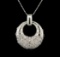 14KT White Gold 2.04 ctw Diamond Pendant With Chain