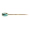 Turquoise Stick Pin - 14KT Rose Gold