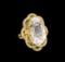 14KT Yellow Gold 22.07 ctw Aquamarine and Diamond Ring