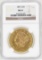1895 $20 Liberty Head Double Eagle Gold Coin NGC MS61