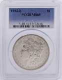 1882-S $1 Morgan Silver Dollar Coin PCGS MS65