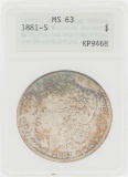 1881-S $1 Morgan Silver Dollar Coin ANA MS63