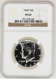 1964 Kennedy Half Dollar Proof Coin NGC PF67