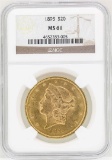 1895 $20 Liberty Head Double Eagle Gold Coin NGC MS61