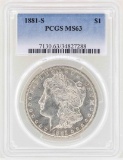 1881-S $1 Morgan Silver Dollar Coin PCGS MS63