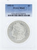 1892-O $1 Morgan Silver Dollar Coin PCGS MS65