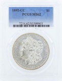 1892-CC $1 Morgan Silver Dollar Coin PCGS MS62