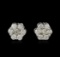 14KT White Gold 1.20 ctw Diamond Earrings
