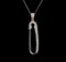0.30 ctw Diamond Pendant With Chain - 14KT White Gold