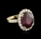 14KT Yellow Gold 13.57 ctw Ruby and Diamond Ring