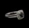 1.39 ctw Black Diamond Ring - 14KT White Gold
