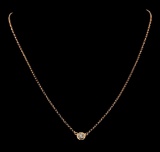 0.39 ctw Diamond Necklace - 18KT Rose Gold