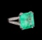 18.15 ctw Emerald and Diamond Ring - 14KT White Gold