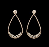 14KT Rose Gold 2.55 ctw Diamond Earrings