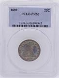 1889 Liberty Quarter Dollar Coin PCGS PR66