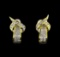 18KT Yellow Gold 1.76 ctw Diamond Earrings