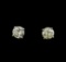 0.64 ctw Diamond Stud Earrings - 14KT White Gold