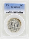 1945 Walking Liberty Half Dollar Coin PCGS MS65