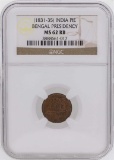 1831-35 India Pie Bengal Presidency Coin NGC MS62RB