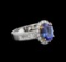 14KT Two-Tone Gold 1.97 ctw Tanzanite and Diamond Ring