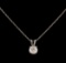 14KT White Gold 0.44 ctw Diamond Pendant With Chain