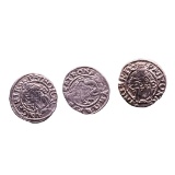 Lot of (3) 1540-1590 KB Hungary Ferdinand I - Madonna & Child Silver Denar Coins