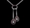 18KT White Gold 2.50 ctw Ruby and Diamond Necklace