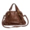 Chloe Brown Leather Paraty Medium Satchel Handbag