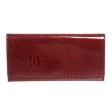 Cartier Red Patent Leather Happy Birthday Wallet