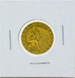 1909 $5 Indian Head Gold Coin AU