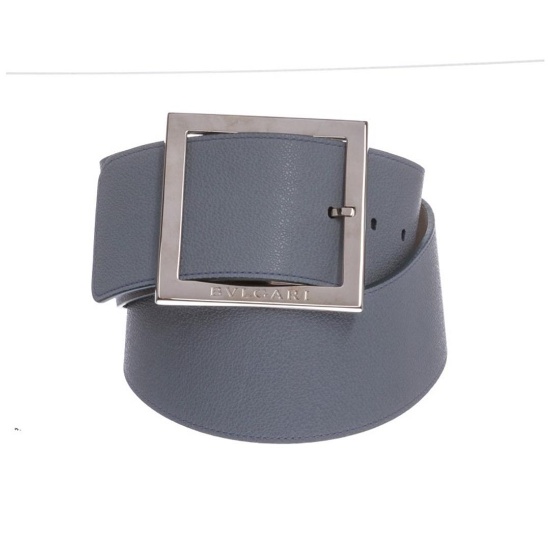 Bvlgari Light Blue Oversized Buckle Belt 36