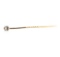 White Crystal Stick Pin - 10KT Yellow