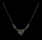 1.63 ctw Sapphire and Diamond Necklace - 18KT Yellow Gold