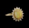 1.90 ctw Opal and Diamond Ring - 14KT Yellow Gold